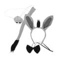 thumbnail image 4 of KAKOWELY juego de disfraz de burro: orejas de burro, diadema, nariz, pajarita y cola. Accesorio divertido para Halloween, carnaval, cosplay., 4 of 4