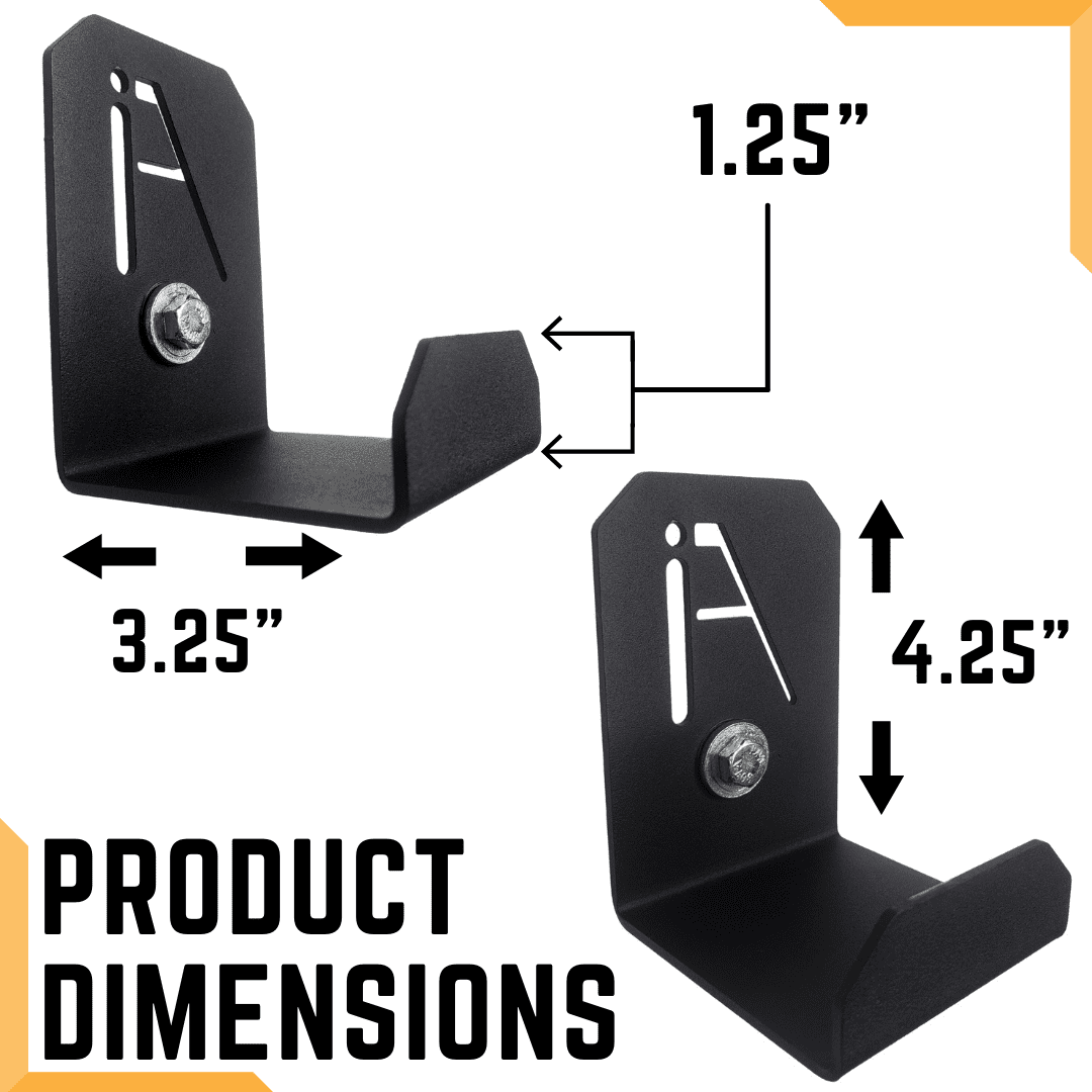 (2 pack) Iron American Multi-Purpose Gym Storage Wall Brackets