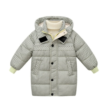 

Puff Vest Toddler Boy Toddler Kids Little Girls Boys Winter Plaid Coat Windproof Outerwear Mediun Length Warm Jacket Down Coat Hooded Wadding Outwear Little Boy Jackets And Coats 24months