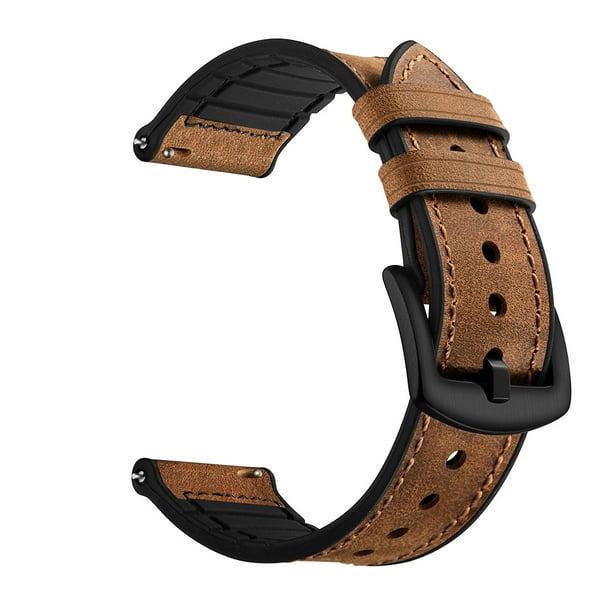 20mm Strap Leather Watch Strap Replacement Watch Strap Compatible with Samsung Galaxy Watch Gear S3 Huawei Watch Fossil Watch Strap for Men and
