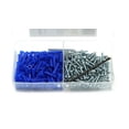 thumbnail image 2 of CONFAST® #6-8 Plastic Conical Blue Bantam Drywall Wall Anchor Kit PAK68, Includes (100) Anchors, (100) Screws and (1) Drill bit (201 Pieces), 2 of 4