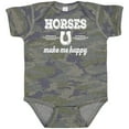 thumbnail image 3 of Inktastic Horses Make Me Happy Boys or Girls Baby Bodysuit, 3 of 5