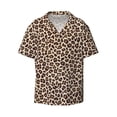 thumbnail image 2 of Lsque Leopard Print-2 print Men's Cuban Collar Short Sleeve Shirt Summer Beachwear Casual Button Down Fashionable Vacation Leisure Shirt-Medium, 2 of 7