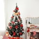 thumbnail image 5 of Adorno de Navidad con lazo brillante transparente, decoración de árbol de Navidad con lazo de cinta ligera, dorado, 5 of 5