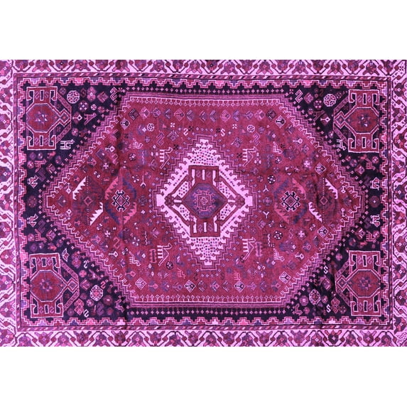 Ahgly Company Indoor Rectangle Persian Purple Traditional Area Rugs, 5' x 7'