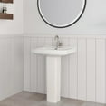 thumbnail image 3 of Proflo Pf7001 Otter Creek 24" Rectangular Vitreous China Pedestal Bathroom Sink - White, 3 of 3