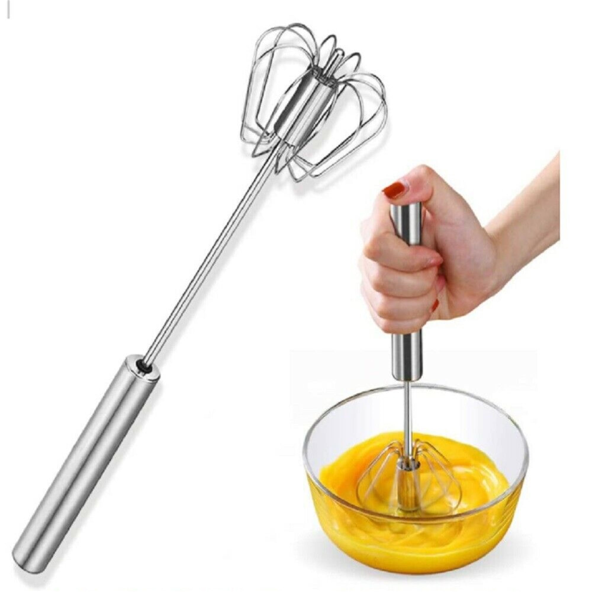 Egg Tools Semi Automatic Egg Beater Stainless Steel Egg Whisk