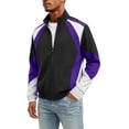 thumbnail image 2 of Umfun Full Zip Track Jackets for Men Casual Color Block Sportswear Stand Collar Lightweight Coat with Elastic Cuffs for Fall, 2 of 8
