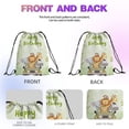 thumbnail image 2 of 12 Pcs Safari Animal Birthday Theme Drawstring Backpack, Lightweight Sports Sackpack for Daily Use, Travel, and Birthday Party Decorations 27x34cm, 2 of 5