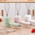 thumbnail image 4 of Yuarrent Batidor de huevos eléctrico Mezclador inalámbrico recargable Batidora ajustable Batidora para hornear Accesorios de cocina para el hogar Cocina y Comedor Blanco Yuarrent HA059934-01B, 4 of 6