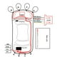 thumbnail image 3 of Riwesomey Sensor de marcha atrás para coche, de aparcamiento ultrasónico para coche con 4 sensores de aparcamiento y pantalla LCD retroiluminada, Dispositivos antirrobo No.2 Riwesomey VI009508-02, 3 of 5