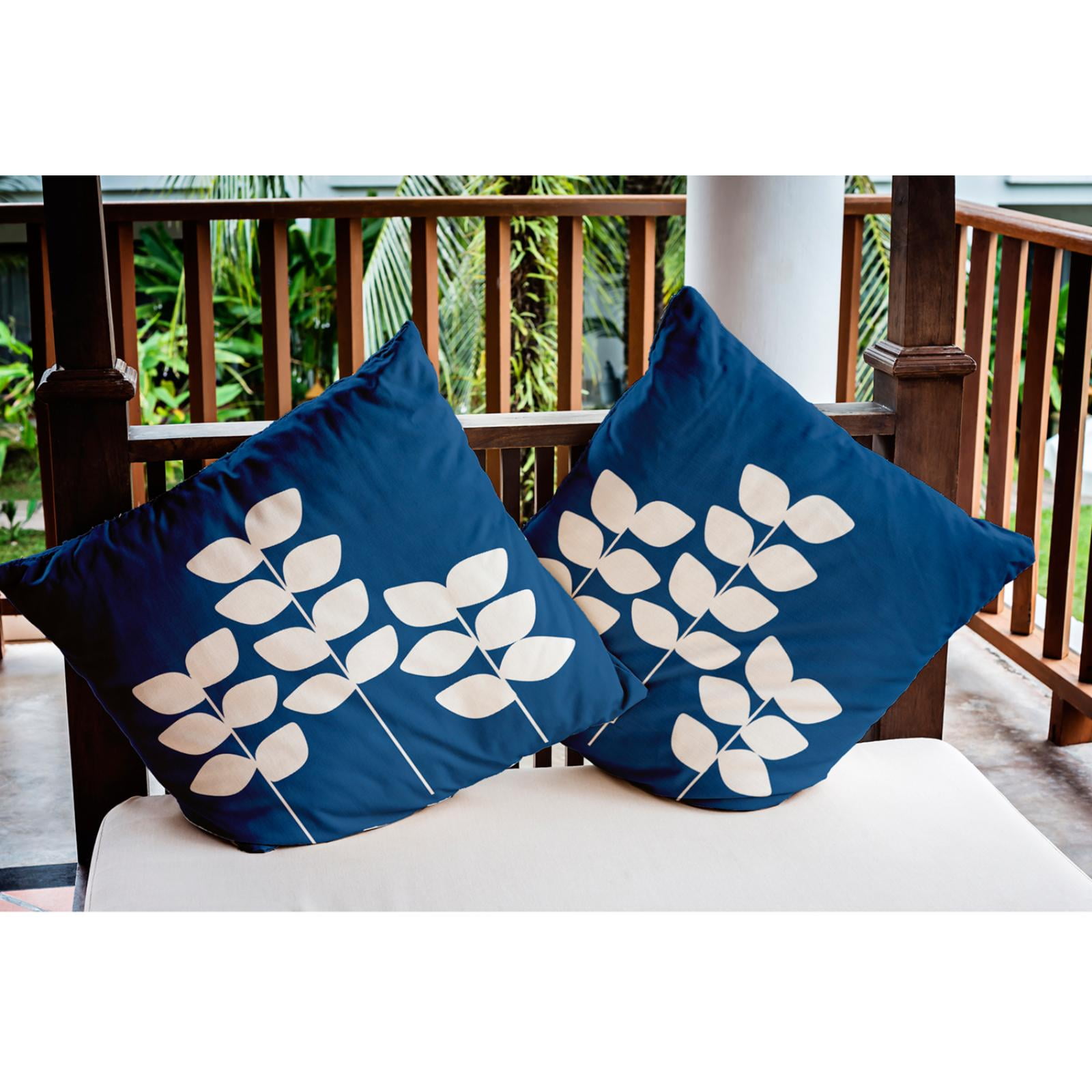 E by Design Simple Stems Throw Pillow, Polyester