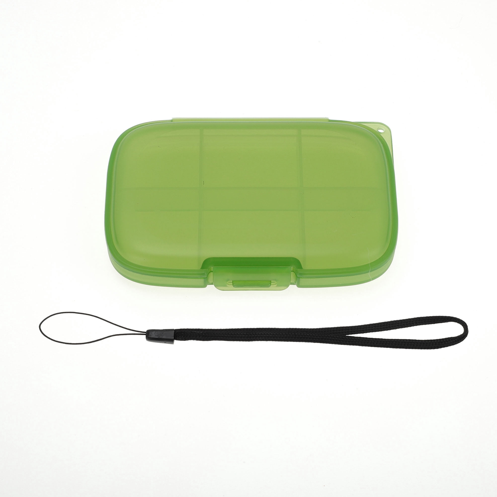 Unique Bargains 6 Grids Single Layer Pill Box 1Pc Green