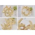 thumbnail image 4 of Sealife Gold Tone Aurora Borealis Ocean Boho Elastic Expandable Starfish Bracelet with Crystals, Gold, 4 of 6