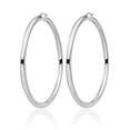 thumbnail image 3 of 925 Sterling Silver 5mm Round Extra Large Hoop Earrings, 3 of 10