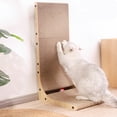 thumbnail image 7 of BTideas Cat Scratcher Cardboard for Indoor, 27.5'' L Shape Wall Cat Scratching Pads with Ball(Brown), 7 of 7