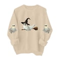 thumbnail image 2 of Meichang Women's Oversized Sweatshirts Halloween Crew Neck Sweatshirt Cute Ghost Graphic Sweatshirts Long Sleeve Fall Pullover Tops, 2 of 5