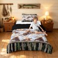 thumbnail image 3 of Manfei Farmhouse Camouflage Twin Comforter Sets, Marble Ombre Bedding Set, Charcoal Gray, Black Reversible, 2-Piece, 1 Comforter and 1 Pillowcase, 3 of 7