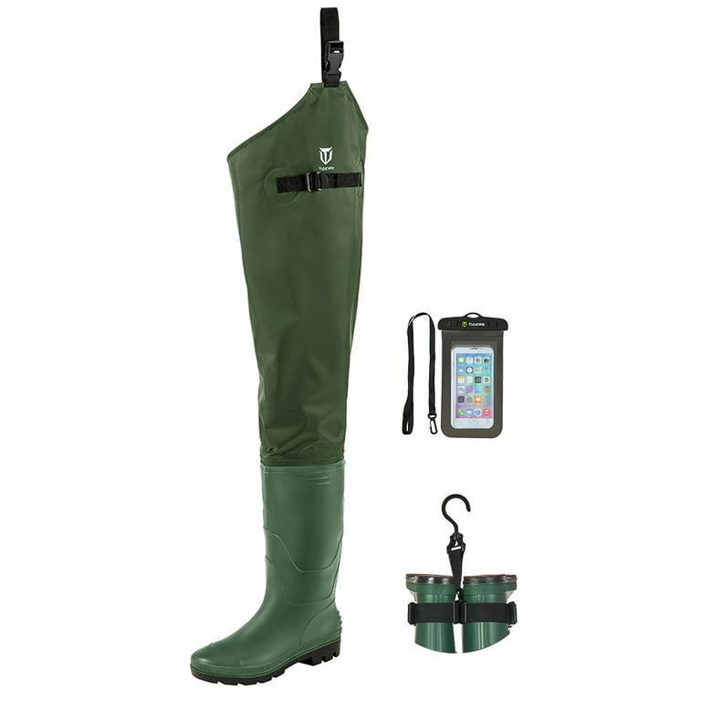 TIDEWE Hip Wader, Lightweight Hip Boot For Men and Women,2-Ply PVC