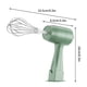 thumbnail image 3 of Espumador de leche y batidora de mano recargable por USB | Batidora de inmersión portátil para café, sopas y purés | Compacta y fácil de limpiar | Blanca o verde, 3 of 4