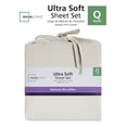 thumbnail image 2 of Mainstays Washed Ultra Soft Microfiber Bed Sheet Set, Queen, Papyrus Biege, 4 Piece, 2 of 6