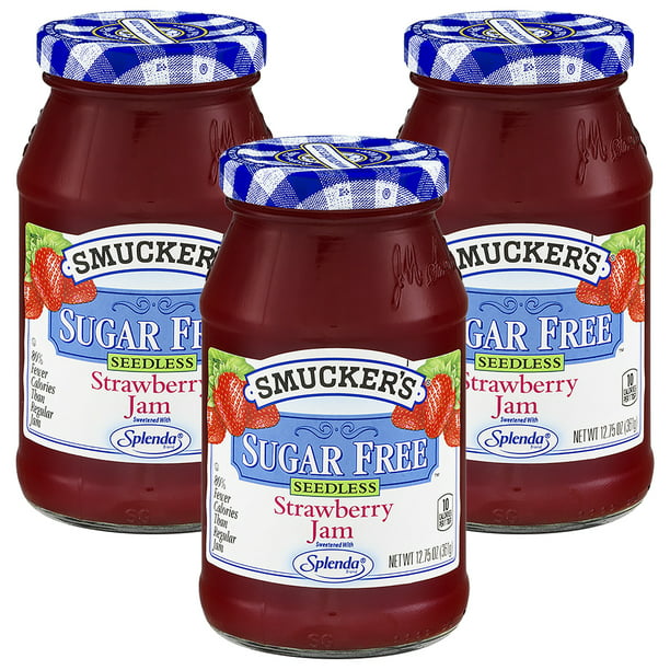 3 Pack Smucker S Sugar Free Seedless Strawberry Jam 12 75 Oz Walmart Com Walmart Com