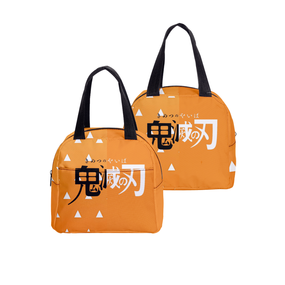 Anime Demon Slayer Pattern Insulated Lunch Bags for Women Kids Portable