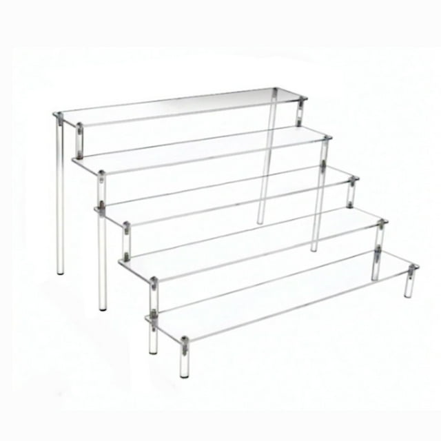 Kyursd Summer Home/Kitchen Organizers and Storage Special Offer!Acrylic Transparent Display Racks Artifact Storage Ladder Display Racks Doll Racks Perfume Jewelry Trapezoidal Storage Racks