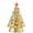 Gold, variant on 15" Hand Painted Ceramic Christmas Tree, Pink Pre-Lit Tree, 128 Multi-Color Lights, 2 Star Toppers