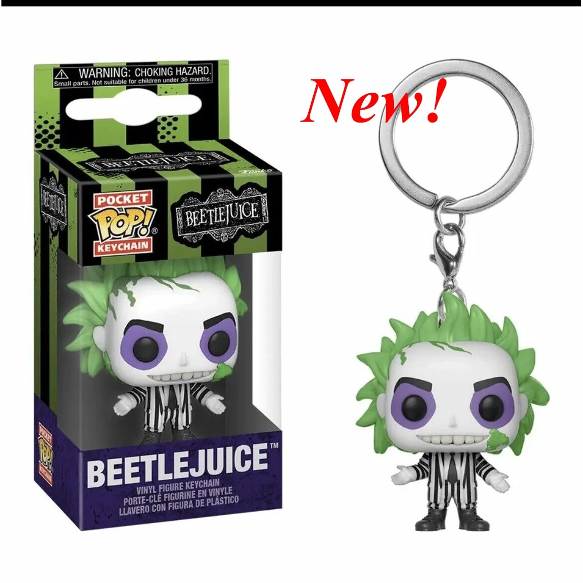 FunkoPop！KEY CHAIN JOKER HARLEYQUINN FUNKO New Suicide Squad The Joker Harley Quinn Pop Keychain