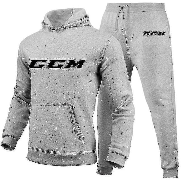 CCM Ensemble de Jogging Chaud Imprimé pour Hommes et Femmes, Deux Pièces, Coupe Ample, Chandail à Capuchon + Pantalon