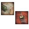 thumbnail image 1 of Vintage Wine Bottle, Cork and Corkscrew 'Flavor' and 'Share' Print Set by Pela Studio; Two 12x12in Poster Prints, 1 of 1