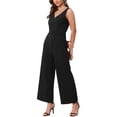 thumbnail image 2 of INSPIRE CHIC Women's Sleeveless Jumpsuits for Cocktail Lace Backless Wide Legs Formal Evening Jumpsuit S Black, 2 of 6
