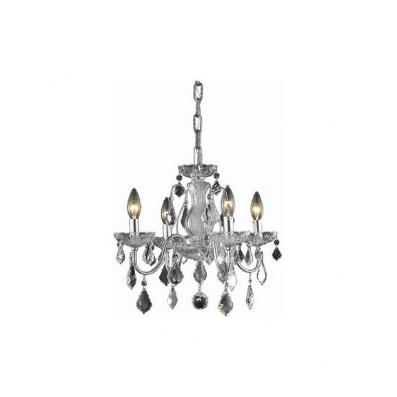 Four Light Pendant-Chrome Finish-Royal Cut Crystal Type Bailey Street Home 390-Bel-3336206