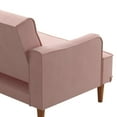 Mr. Kate Stella Vintage Convertible Sofa Bed Futon, Pink Velvet
