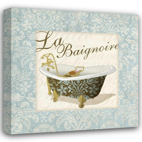 N Harbick 26x26 Gallery Wrapped Canvas Wall Art Titled - Bathtub