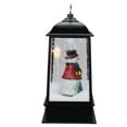 thumbnail image 2 of Northlight Lighted Snowman Christmas Lantern with Falling Snow - 13" - Black, 2 of 5