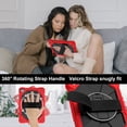 thumbnail image 5 of Shockproof Case for Apple iPad Pro 11 Inch 2022/2021/2020/2018 4th 3rd 2nd 1st Gen/ iPad Air 5th 4th Gen 10.9 Inch, Rotating Kickstand Pencil Holder Shoulder Strap Hand Strap Bumper Cover, Red+Black, 5 of 8