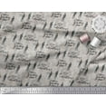 thumbnail image 3 of Soimoi Gray Japan Crepe Satin Fabric Men & Direction Compass Holiday Decor Fabric Printed Yard 42 Inch Wide, 3 of 3