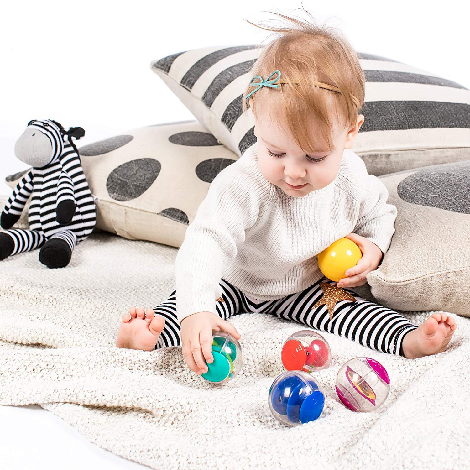 Baby Einstein Roller-pillar Activity Balls and Explore & Discover Soft Blocks 