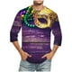 thumbnail image 1 of Blusas y camisas de manga larga con cuello redondo para hombre, blusa informal con cuello redondo y manga corta, blusa estampada de poliéster para hombre., 1 of 3