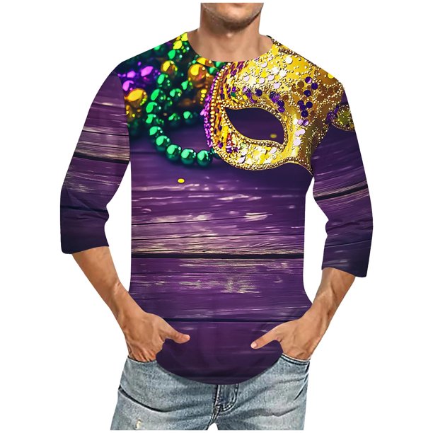 Blusas y camisas de manga larga con cuello redondo para hombre, blusa informal con cuello redondo y manga corta, blusa estampada de poliéster para hombre.