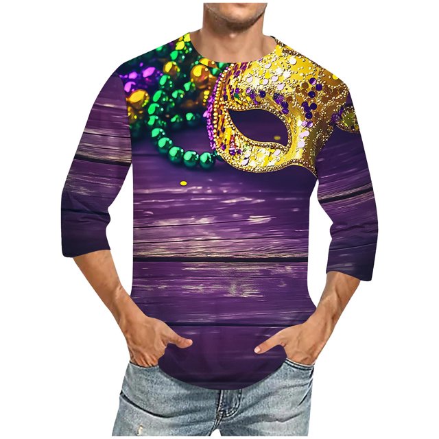 Blusas y camisas de manga larga con cuello redondo para hombre, blusa informal con cuello redondo y manga corta, blusa estampada de poliéster para hombre.