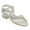 White, variant on Link Sui-08K Girl's Rhinestone Clear Upper Lucite Heel Sandals