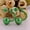 B: Metallic Green, variant on 2 Pairs Metallic Color Acrylic Round Double Sided Ear Stud Front Back Earrings-H: Metallic Sky Blue