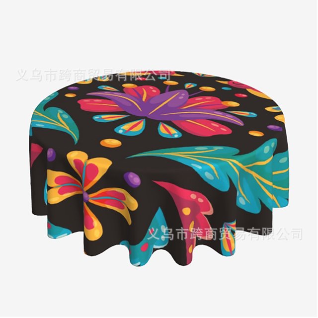 Mexico waterproof printing waterproof round tablecloth can do any other pattern