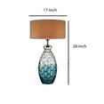 thumbnail image 6 of Benjara Table Lamp with Hand blown glass pattern and Bottle Base, Silver and Blue, 6 of 6