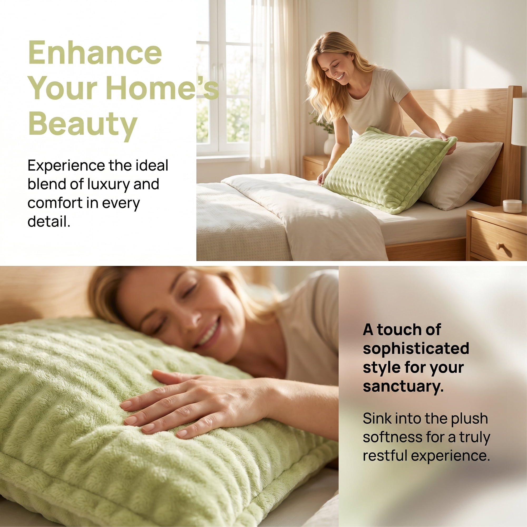 Unique Bargains 2 Pack Polyester Pillowcase Envelope Closure Wrinkle Resistant Green