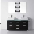 thumbnail image 1 of Virtu USA Maybell 56'' Double Bathroom Vanity Set with Tempered Glass Top and Mirror, 1 of 2