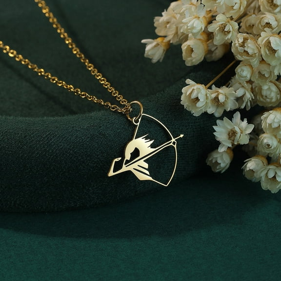 Sagittarius Zodiac Jewelry, Minimalist Necklace, Gift For Her, Bow Necklace Gift For Mom